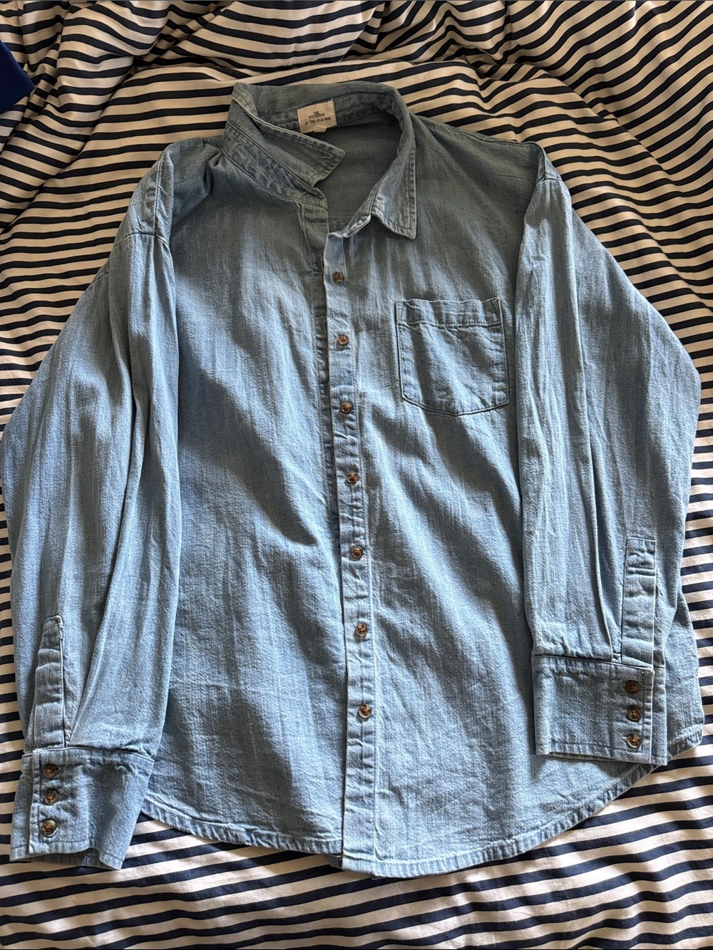 Women’s One Wednesday Light Blue Casual Button-Down Shirt